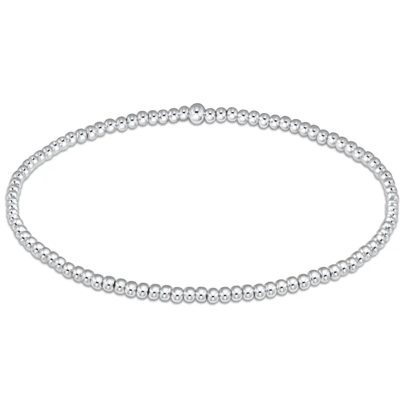 Classic Sterling 2mm Bead Bracelet sold by enewton