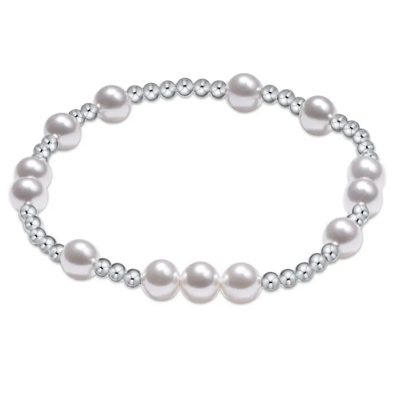 Hope Unwritten Sterling 6mm Bead Bracelet - Pearl sold by enewton
