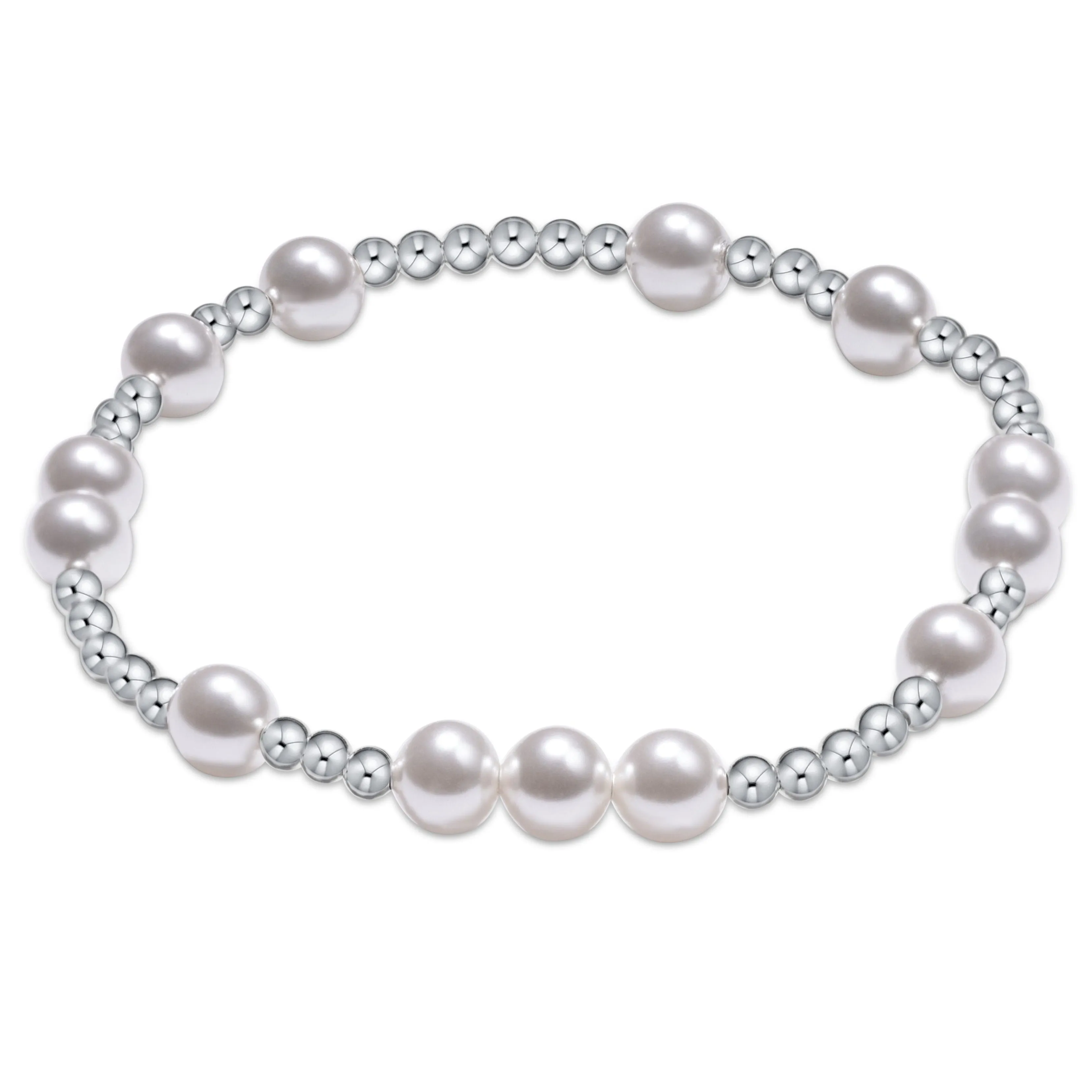 Hope Unwritten Sterling 6mm Bead Bracelet - Pearl sold by enewton