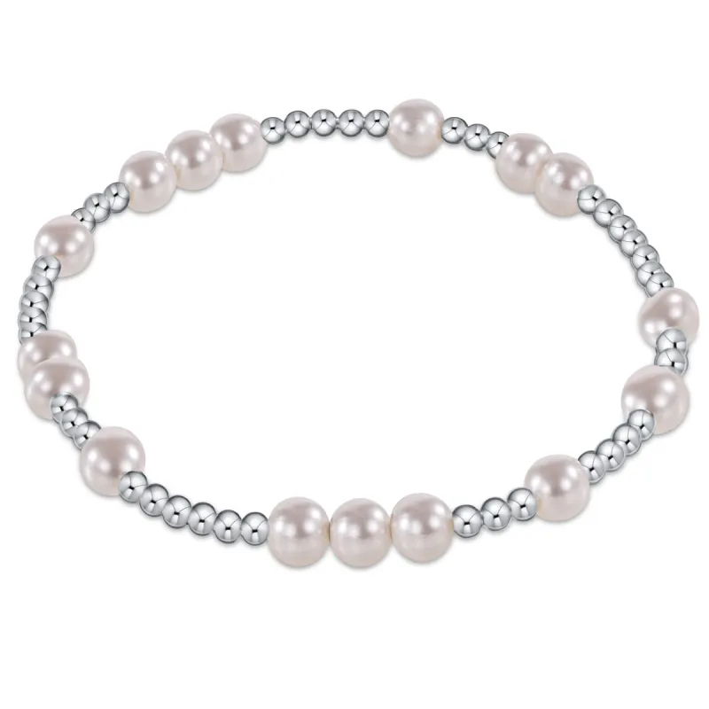 Hope Unwritten Sterling 5mm Bead Bracelet - Pearl sold by enewton