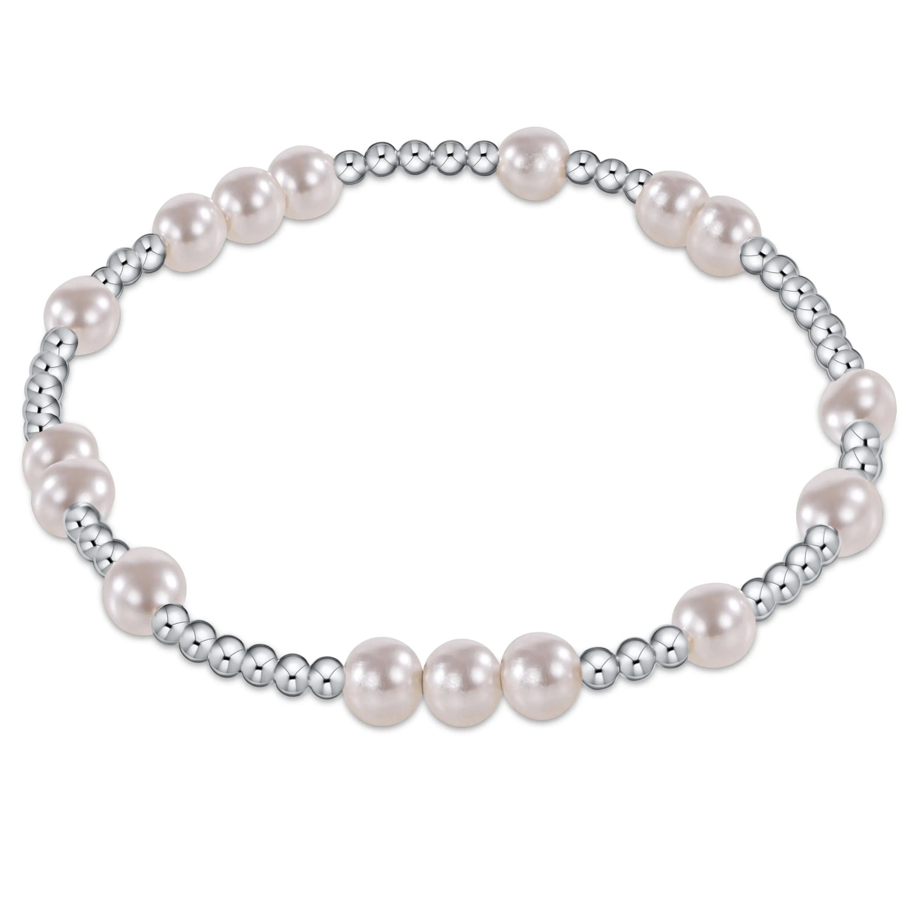 Hope Unwritten Sterling 5mm Bead Bracelet - Pearl sold by enewton