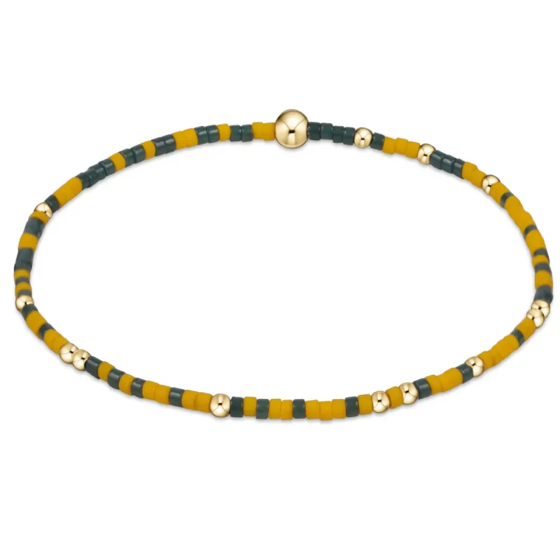 Gameday Hope Unwritten Bracelet - Dark Green-Golden Yellow sold by enewton