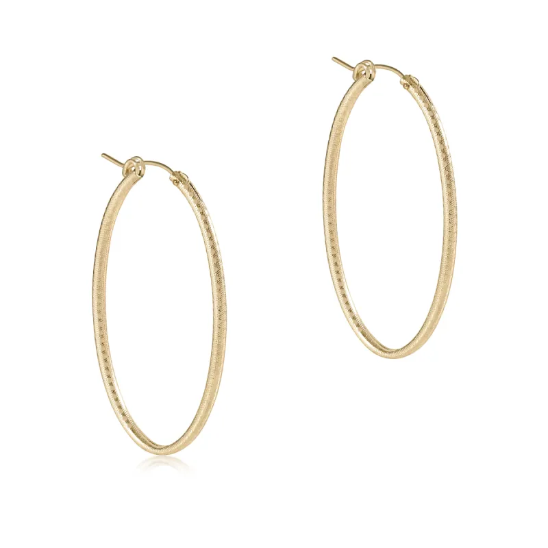 oval gold 2" hoop - textured sold by enewton