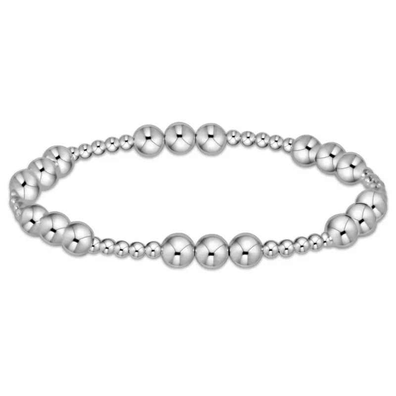 Classic Joy Pattern 6mm Bead Bracelet - Sterling sold by enewton
