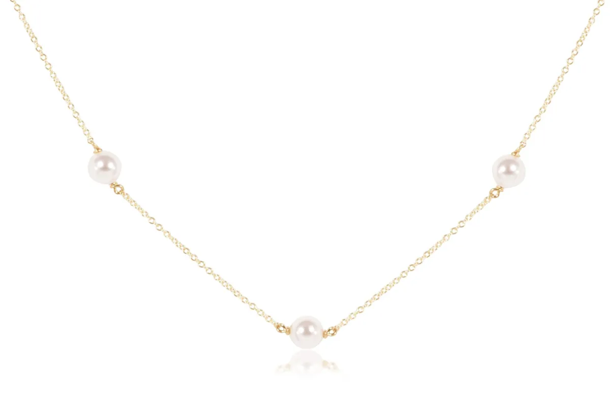 Choker Simplicity Chain Gold - 6mm Pearl sold by enewton