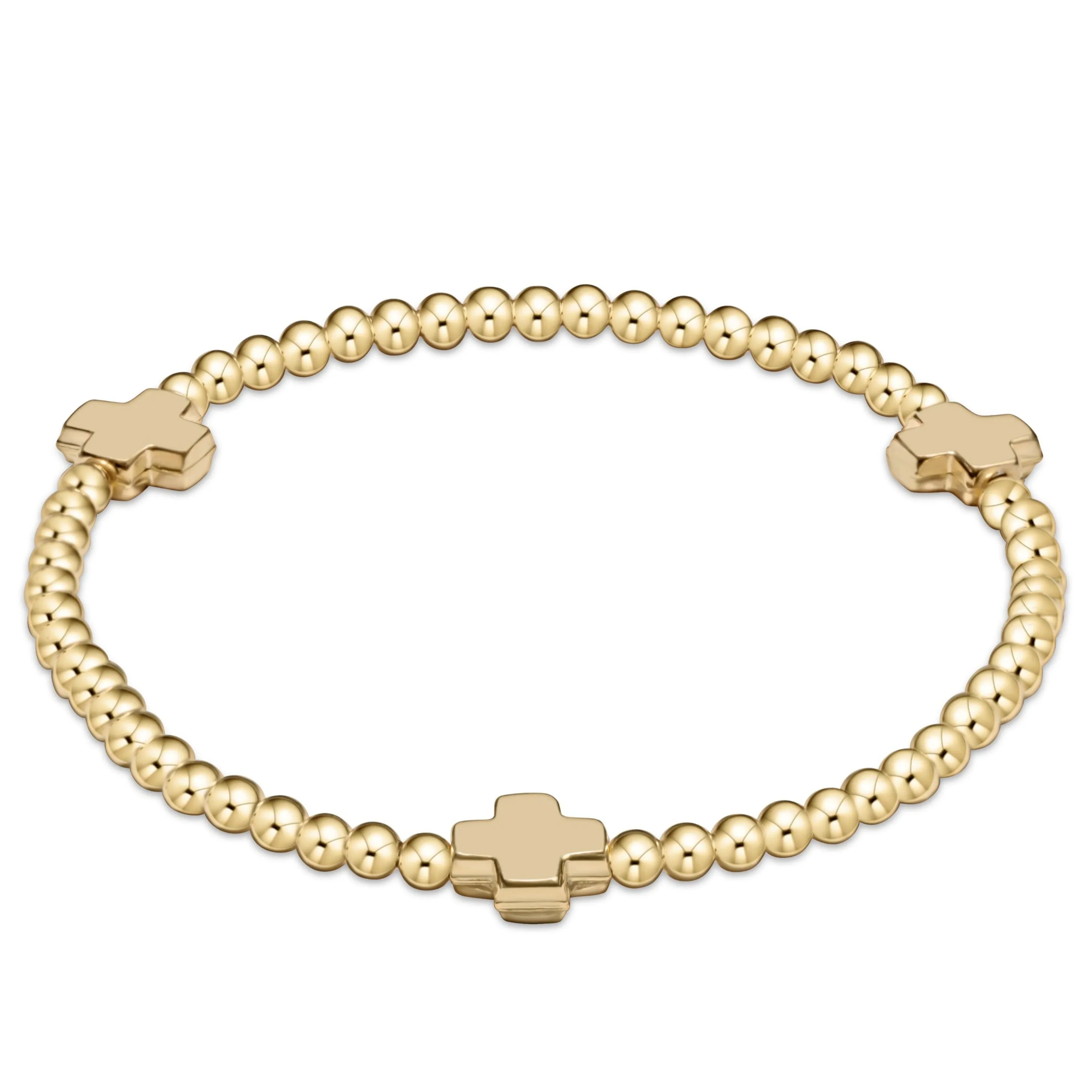 egirl Signature Cross 3mm Gold Bracelet - Gold sold by enewton