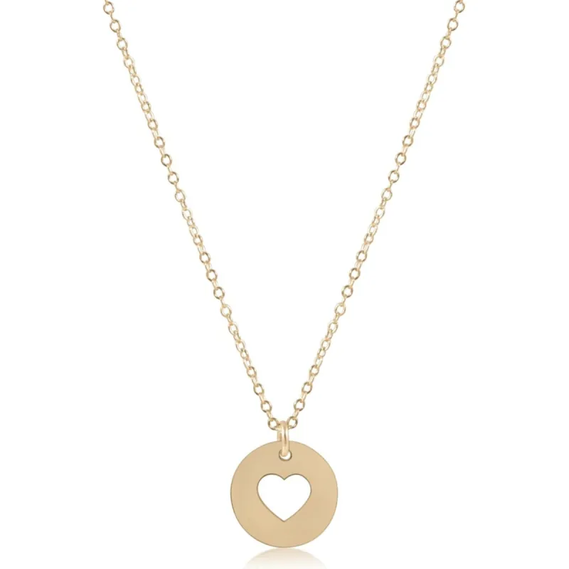 16" Necklace Gold - Love Gold Disc sold by enewton