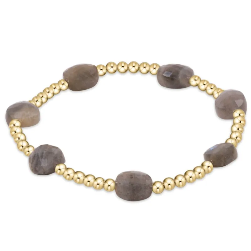 Admire Gold 3mm Bead Bracelet - Labradorite sold by enewton