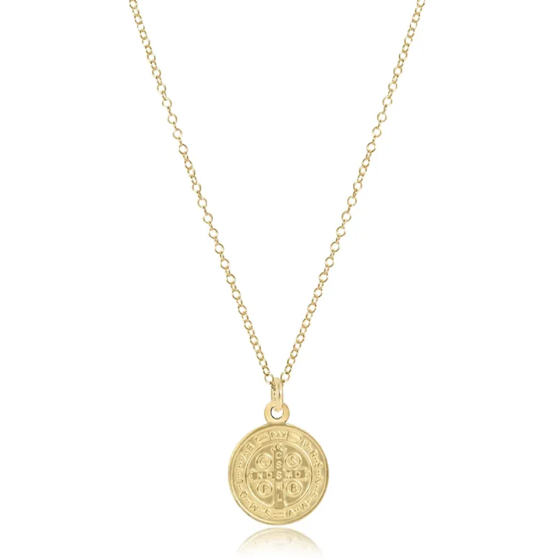 16" Necklace Gold - Blessing Gold Disc sold by enewton