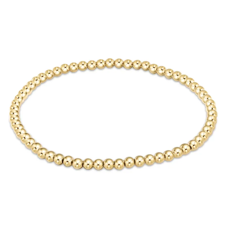 classic gold 3mm bead bracelet sold by enewton