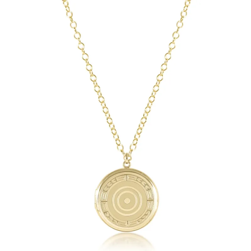 31" Necklace Gold - Cherish Large Gold Locket sold by enewton