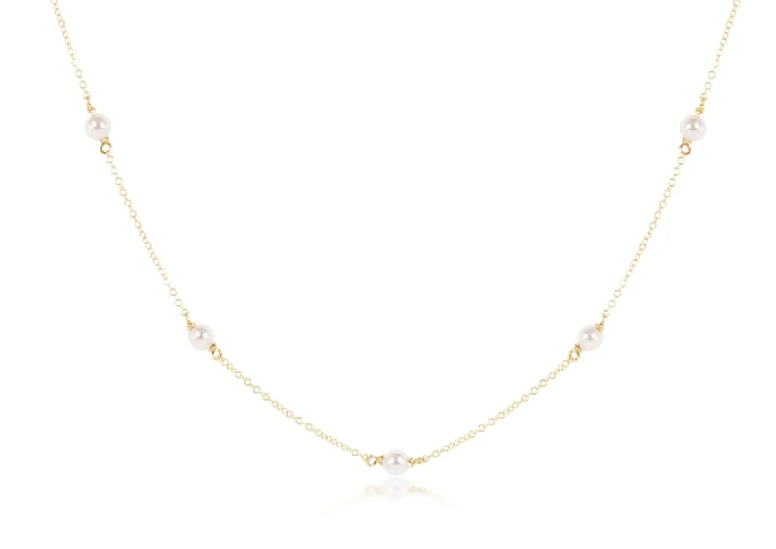 Choker Simplicity Chain Gold - 4mm Pearl sold by enewton