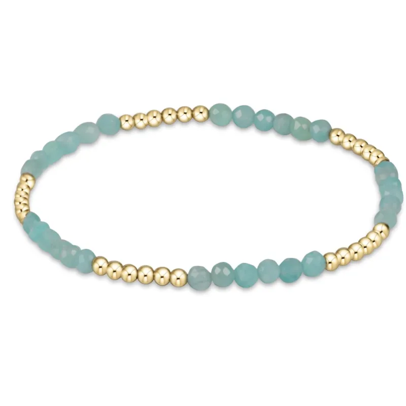 Blissful Pattern 2.5mm Bead Bracelet - Amazonite sold by enewton