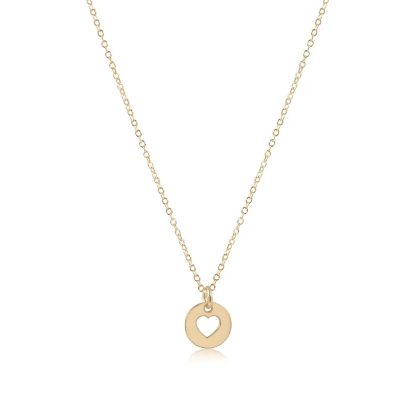 16" Necklace Gold - Love Small Gold Disc sold by enewton