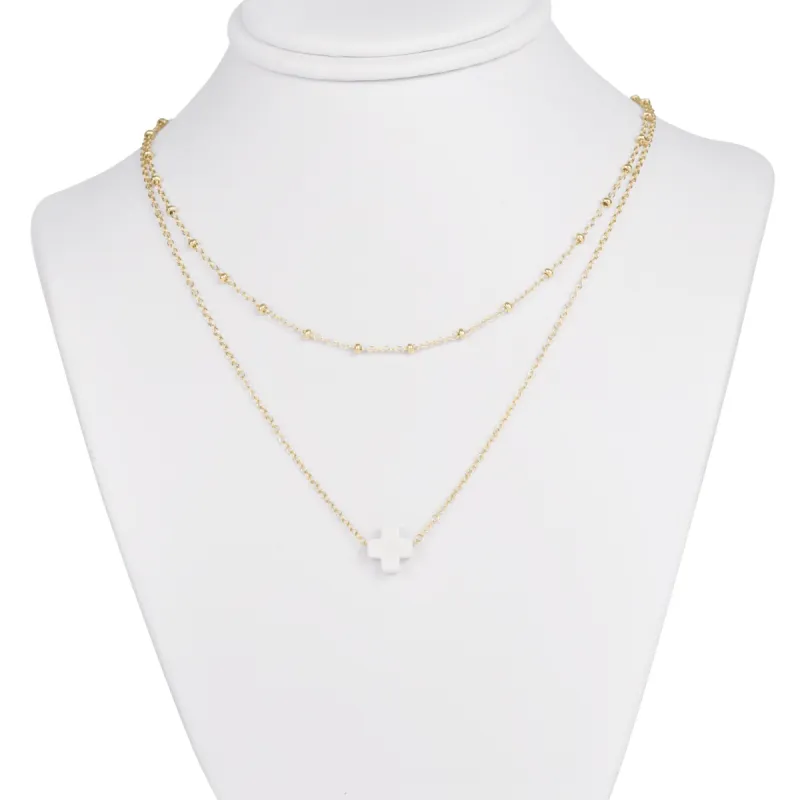 Simplicity Gold Signature Cross Layers - Off-White sold by enewton