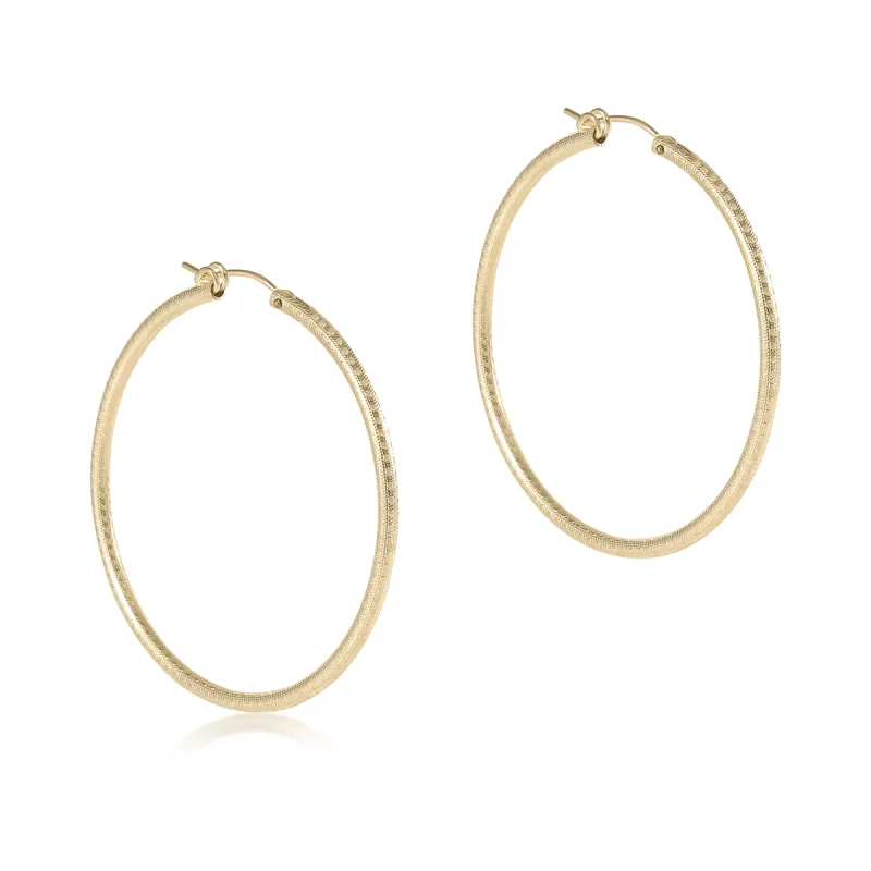 Round Gold 2" Hoop - Textured sold by enewton