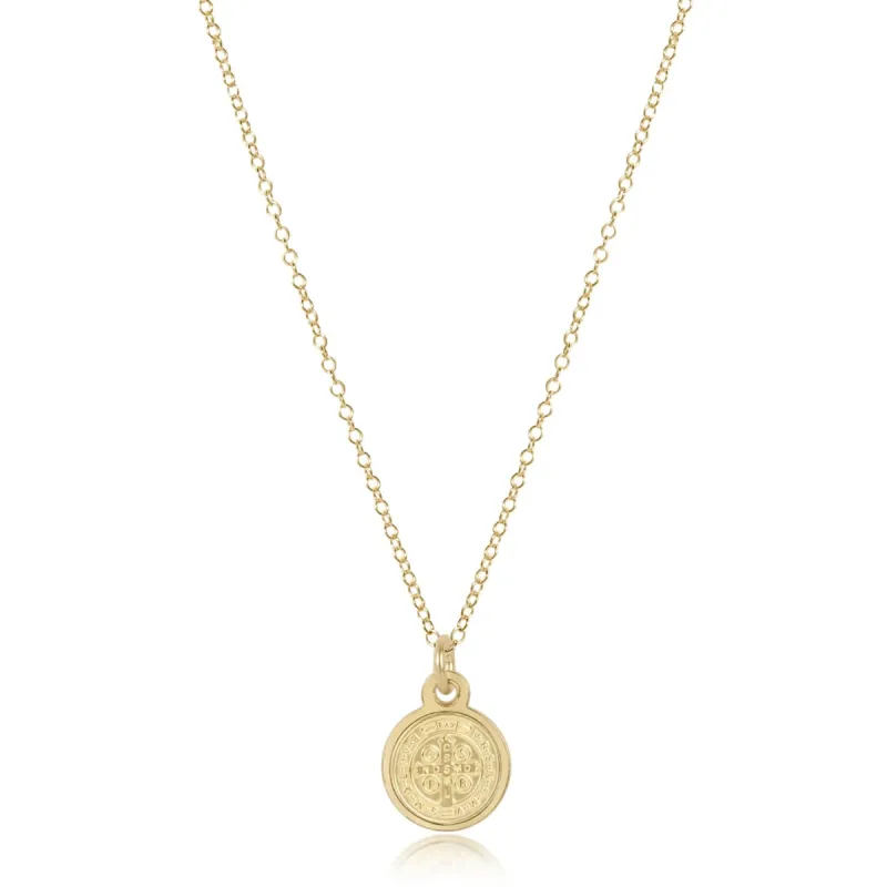 16" Necklace Gold - Blessing Small Gold Disc sold by enewton