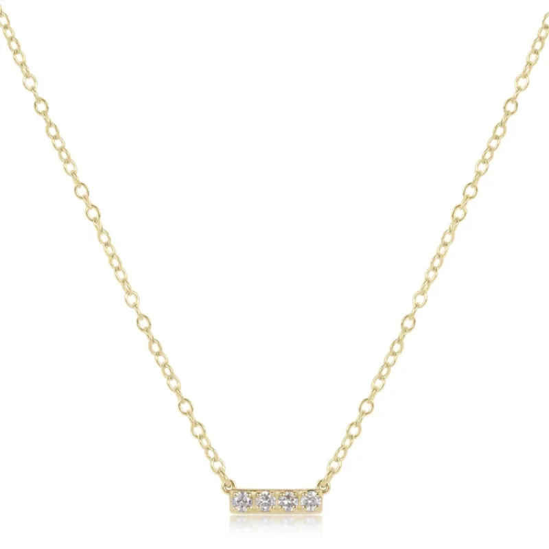 14kt Gold and Diamond Significance Bar Necklace - Four sold by enewton