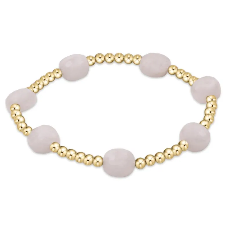 Admire Gold 3mm Bead Bracelet - Moonstone sold by enewton