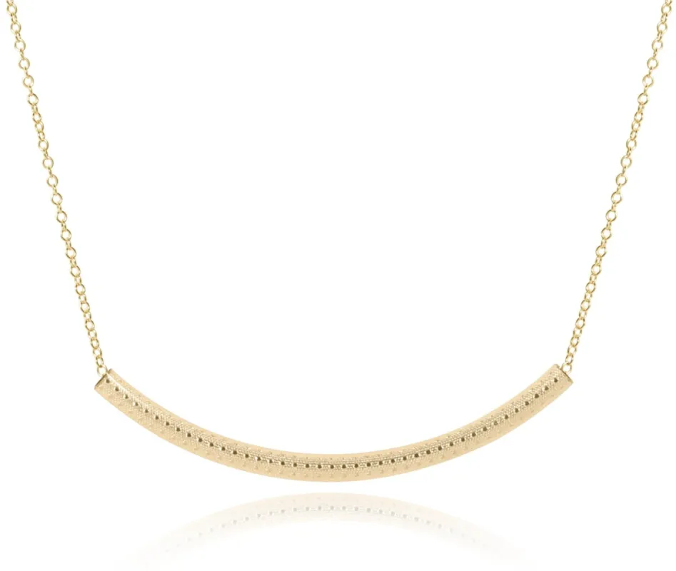 16" necklace gold - bliss bar textured gold sold by enewton