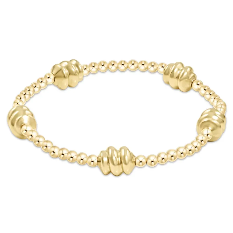 Admire Gold 3mm Bead Bracelet - Gold sold by enewton