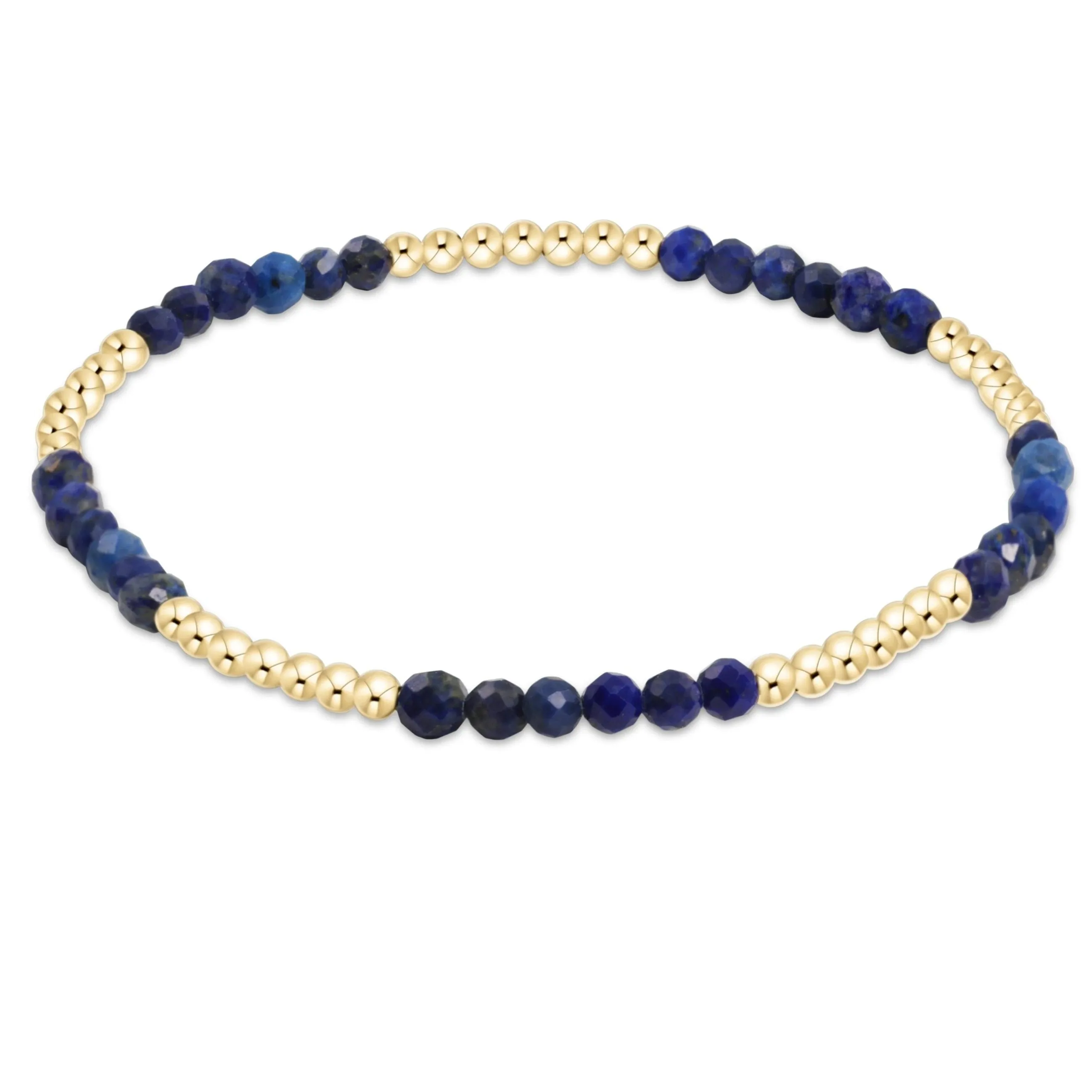 Blissful Pattern 2.5mm Bead Bracelet - Lapis sold by enewton