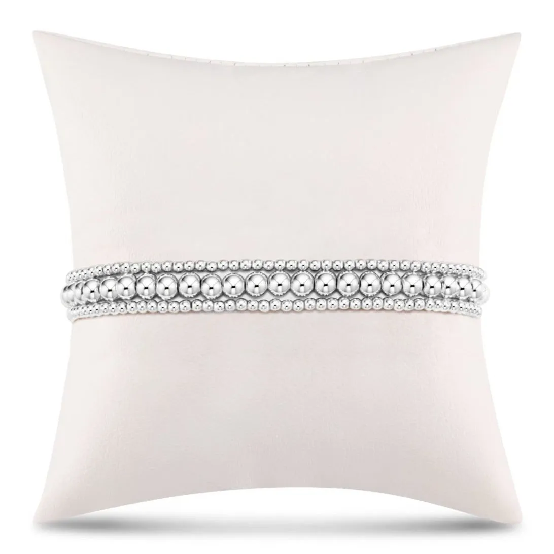 simply classic sterling stack - 4mm - stack of 3 sold by enewton