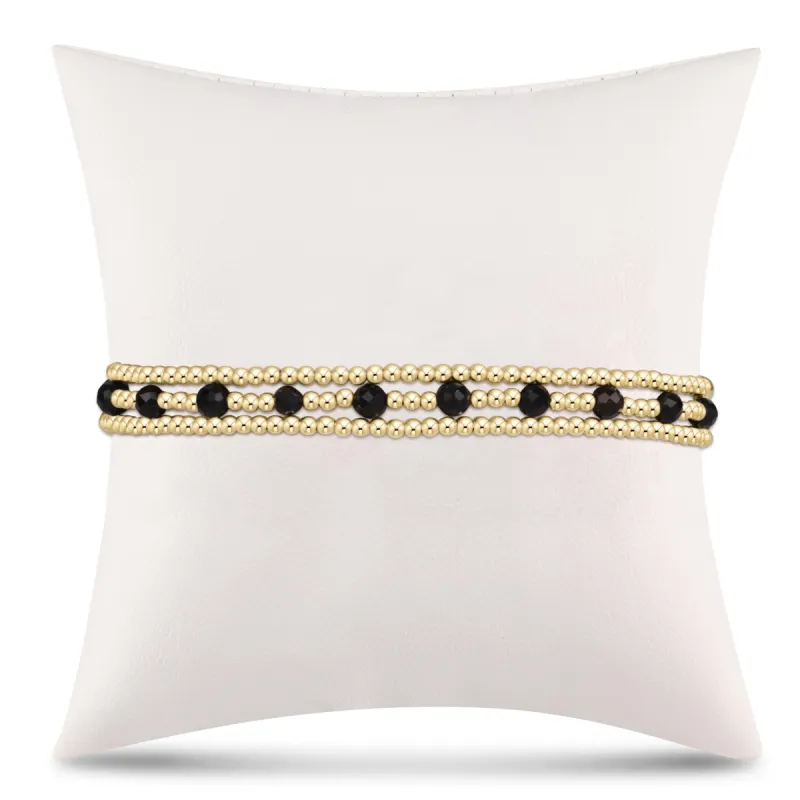 simply classic sincerity stack - faceted onyx sold by enewton