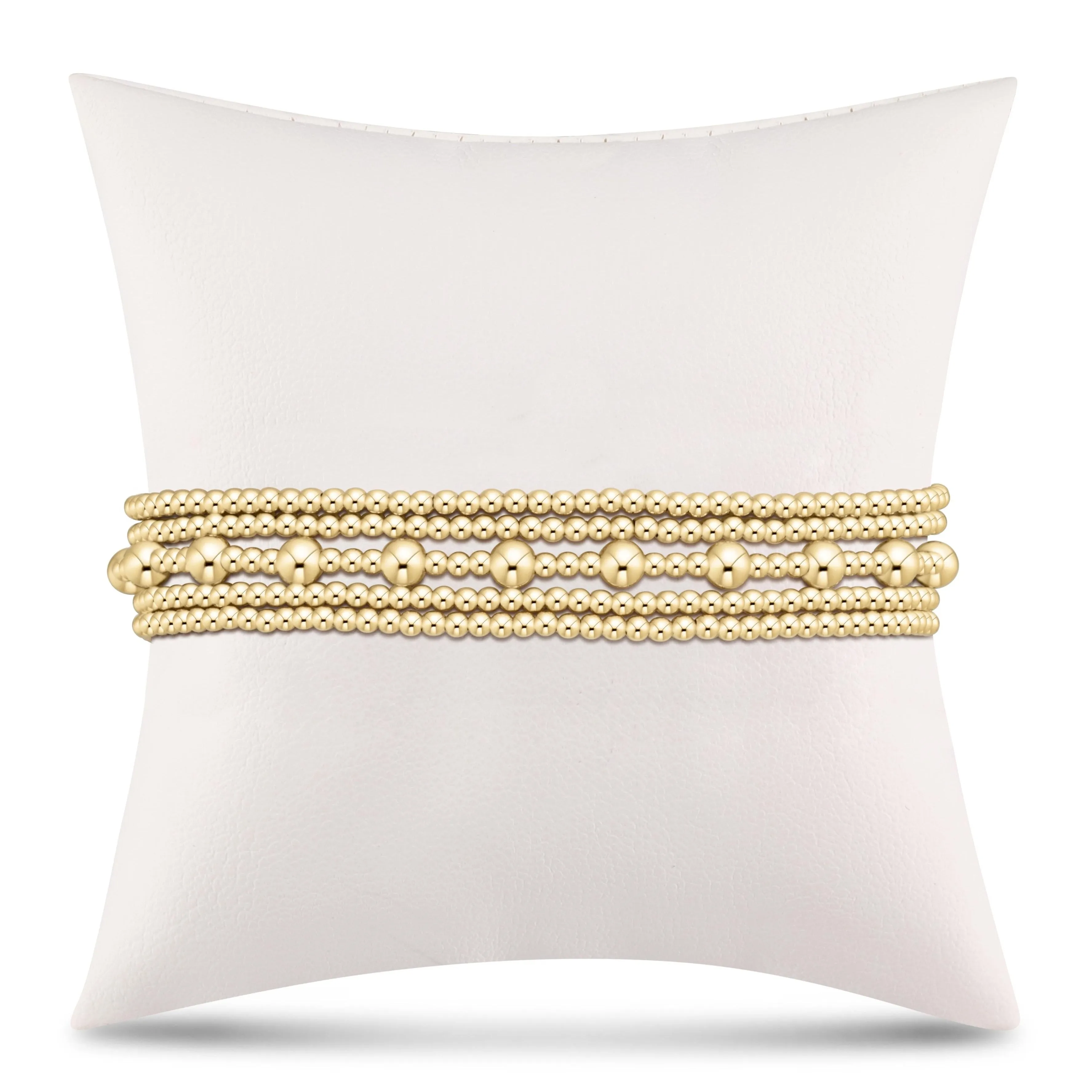 simply classic sincerity stack - gold - stack of 5 sold by enewton