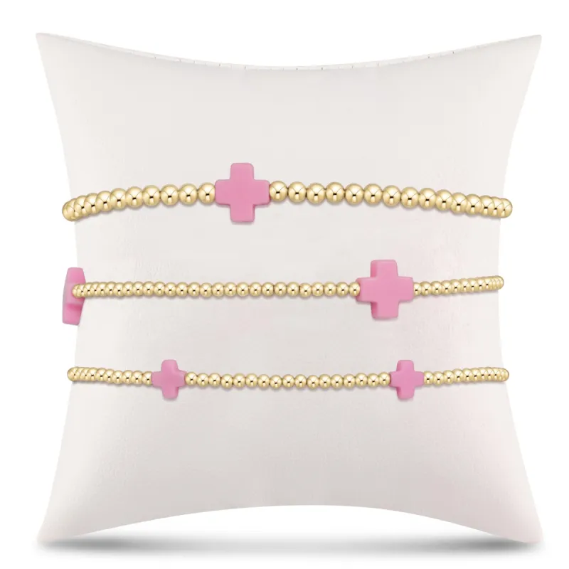 signature cross stack - bright pink sold by enewton