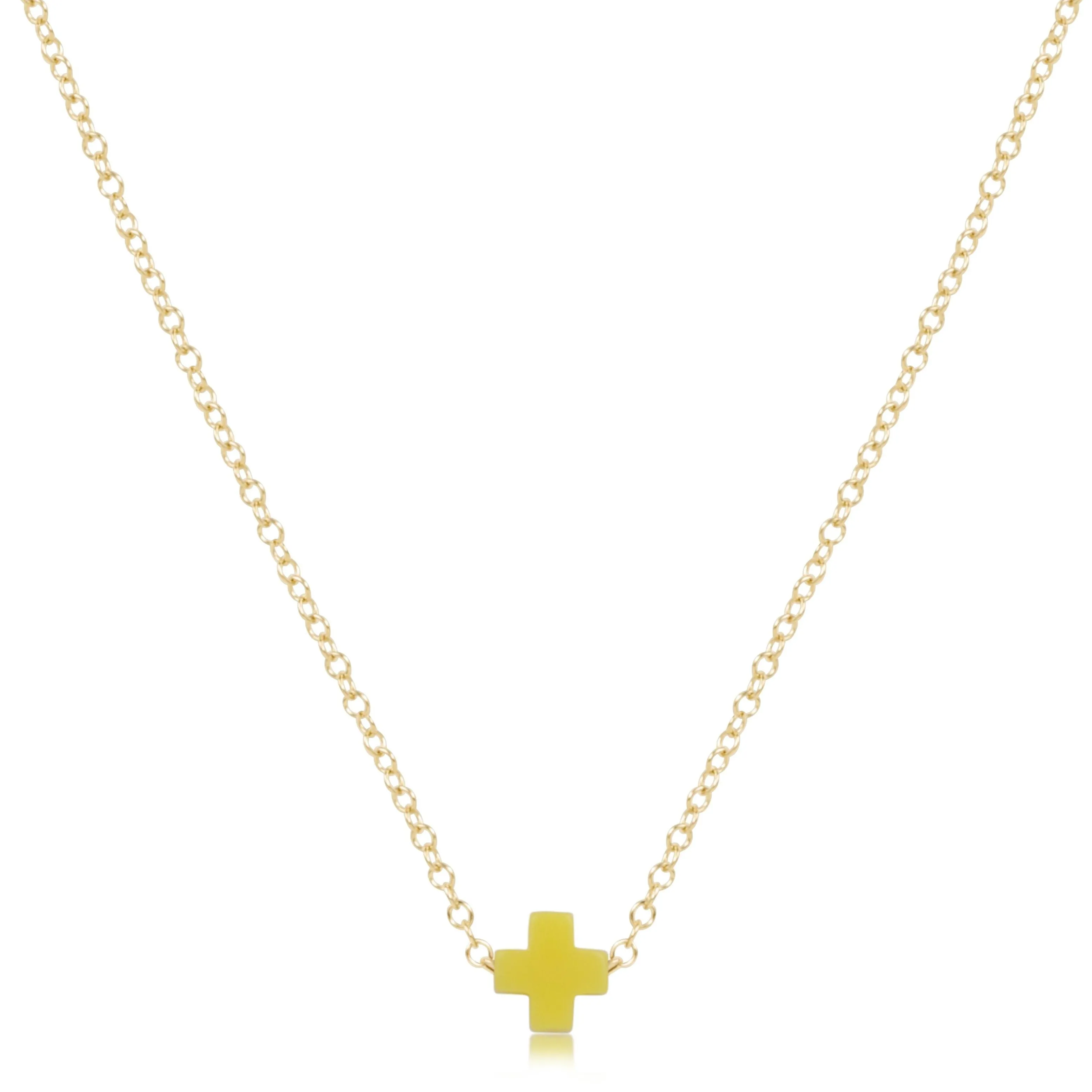 16" Necklace Gold - Signature Cross Small sold by enewton product image thumbnail 4