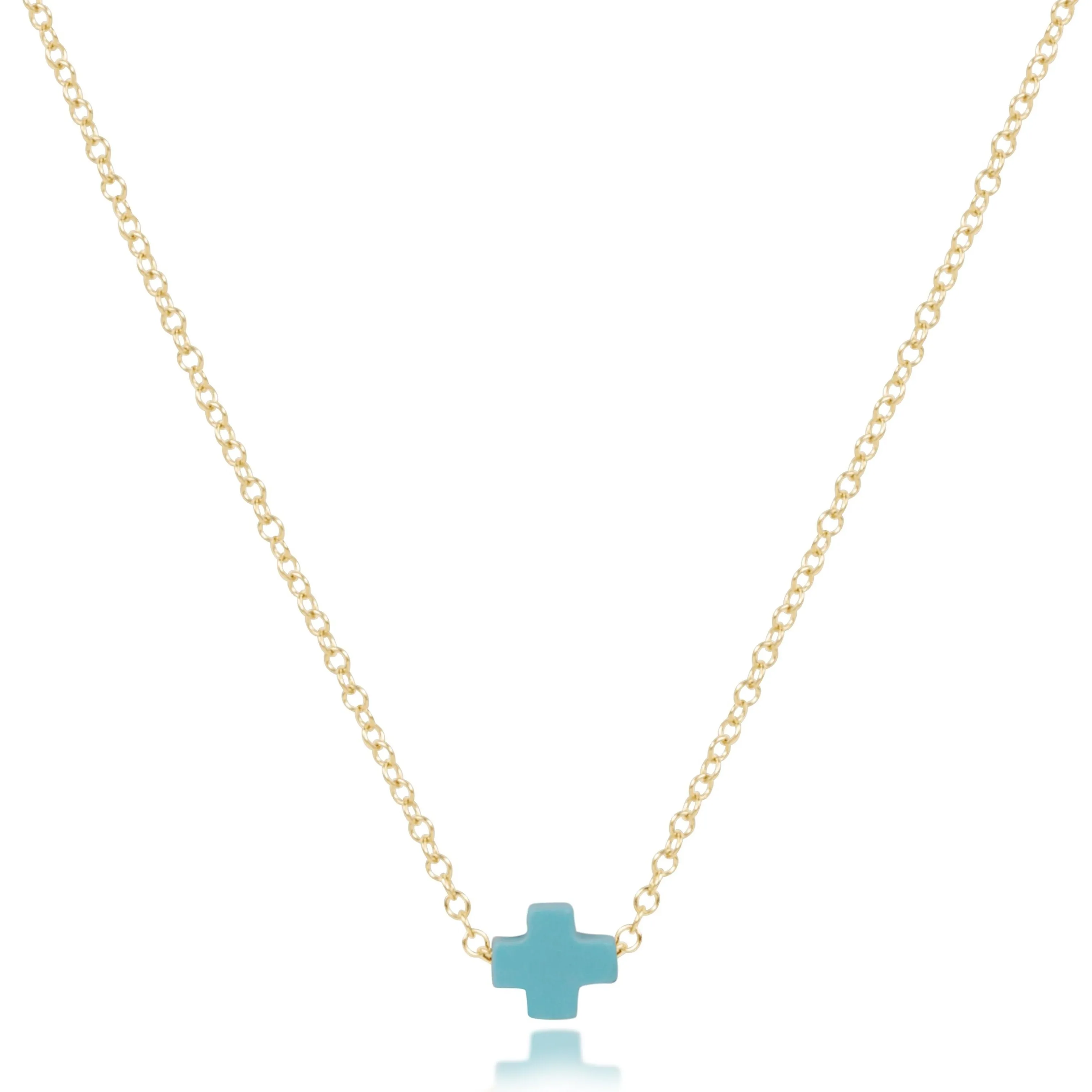 16" Necklace Gold - Signature Cross Small sold by enewton product image thumbnail 3