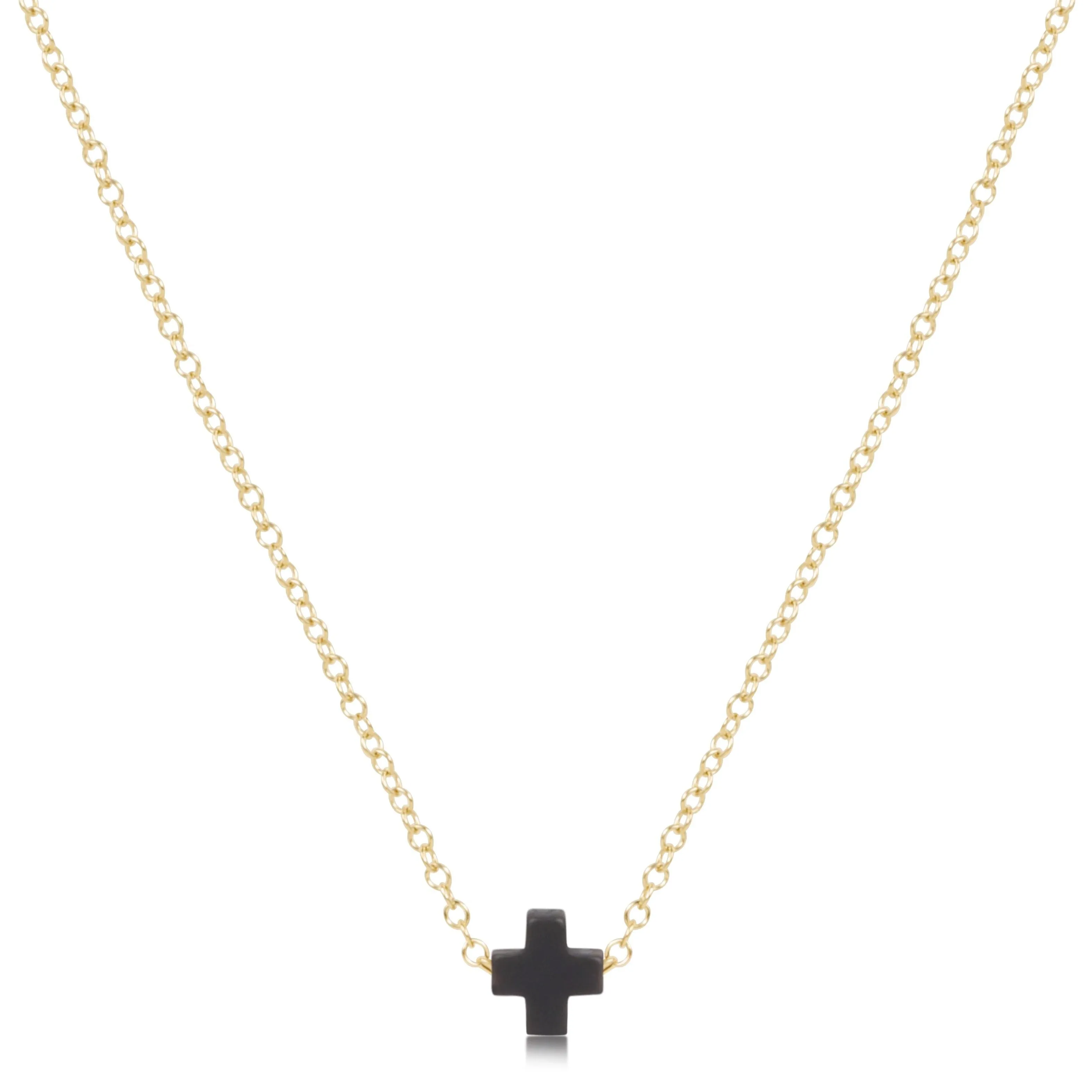 16" Necklace Gold - Signature Cross Small sold by enewton product image thumbnail 5