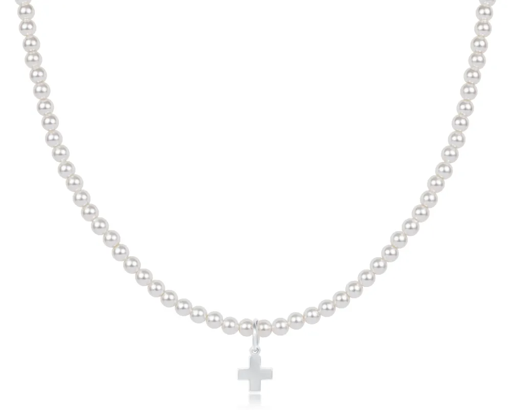 Choker Classic Pearl 3mm Bead - Signature Cross Sterling Charm sold by enewton