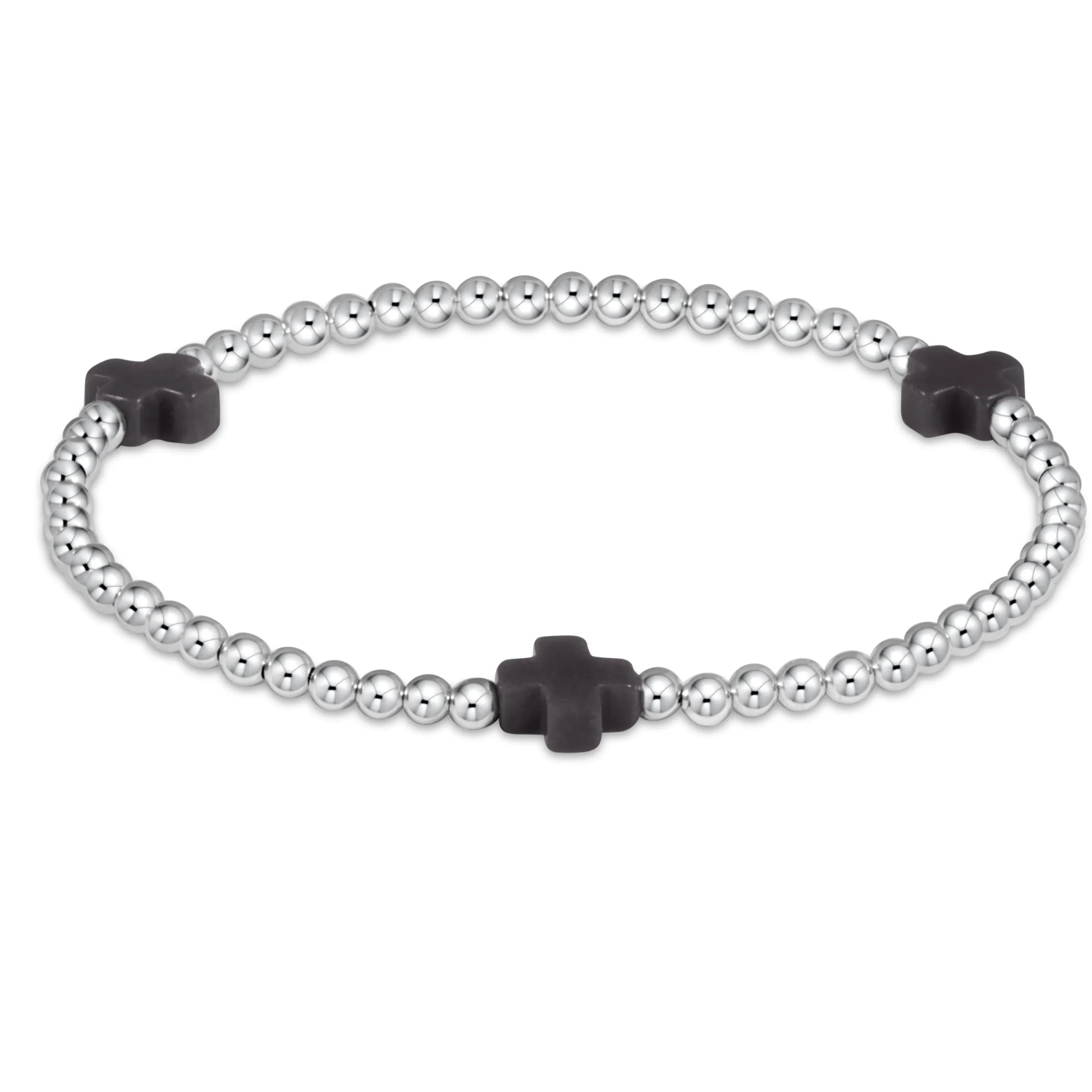 Signature Cross Sterling Pattern 3mm Bead Bracelet sold by enewton product image thumbnail 3