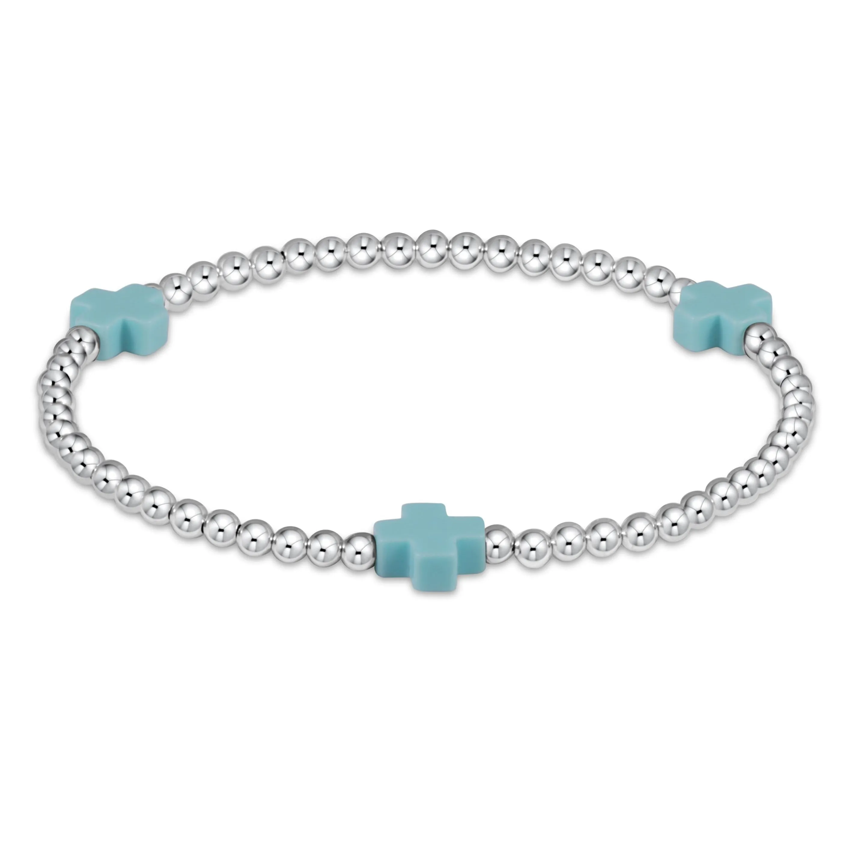 Signature Cross Sterling Pattern 3mm Bead Bracelet sold by enewton product image thumbnail 2