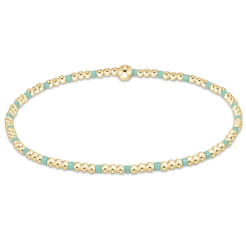 egirl Hope Sincerity Pattern 2mm Bead Bracelet - Mint sold by enewton