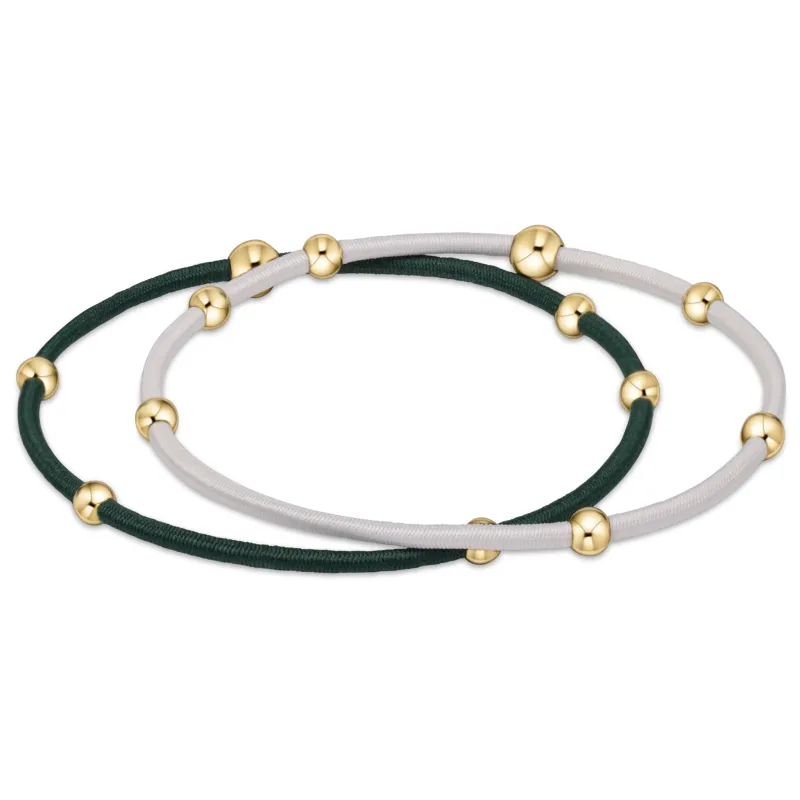 Gameday "e"ssentials Set - Dark Green-White sold by enewton