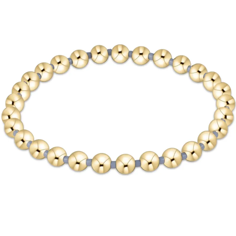 Gameday Hope Grateful 5mm Bead Bracelet - Grey sold by enewton