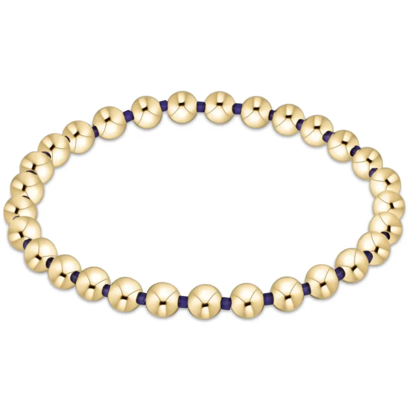 Gameday Hope Grateful 5mm Bead Bracelet - Deep Purple sold by enewton