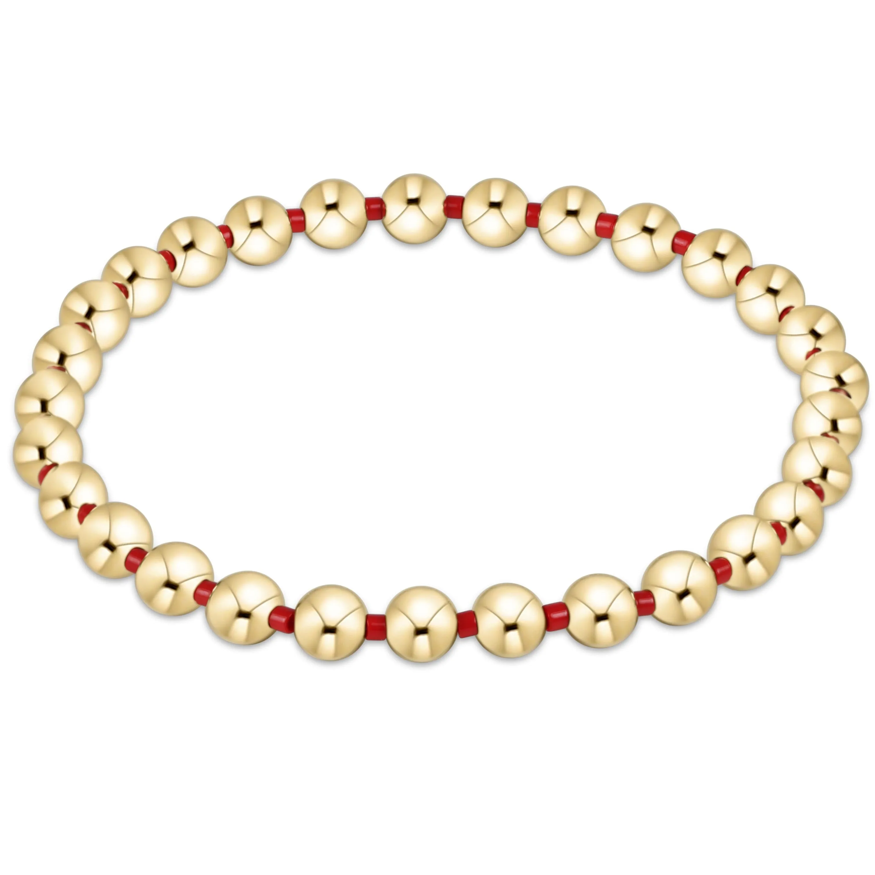 Gameday Hope Grateful 5mm Bead Bracelet - Bright Red sold by enewton