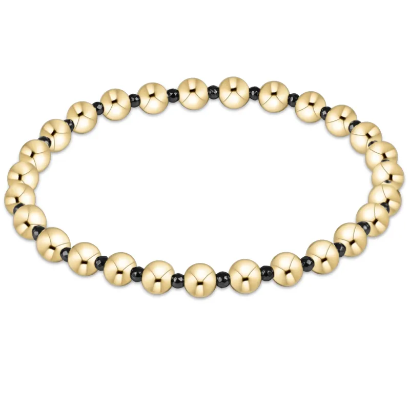 faceted hematite grateful pattern 5mm bead bracelet sold by enewton