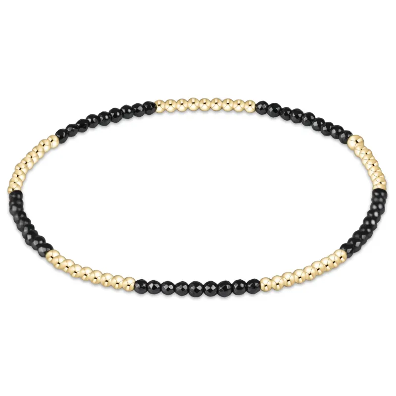 blissful pattern 2mm bead bracelet - faceted hematite sold by enewton