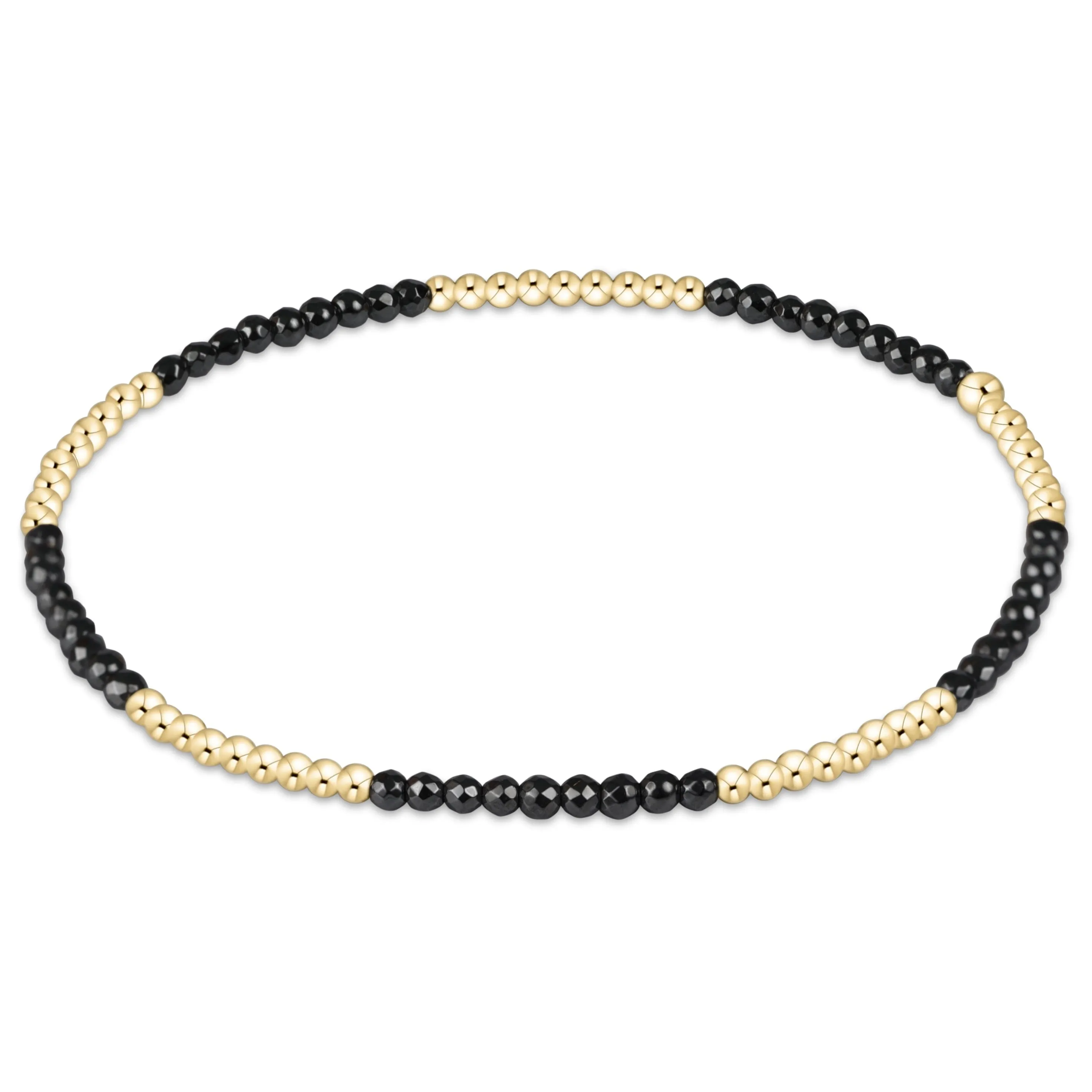 blissful pattern 2mm bead bracelet - faceted hematite sold by enewton