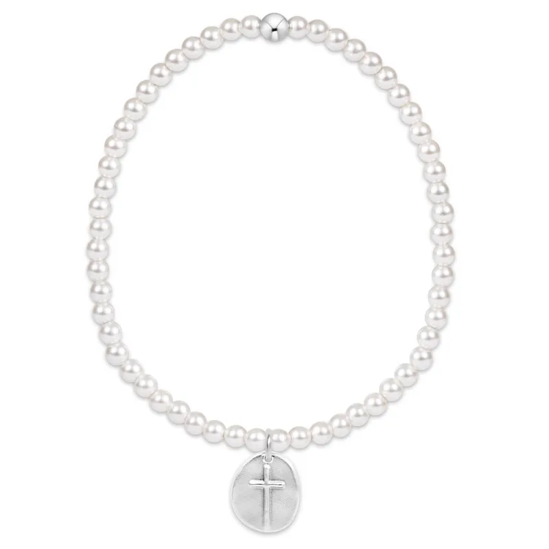 classic pearl 3mm bead bracelet - inspire small sterling charm sold by enewton