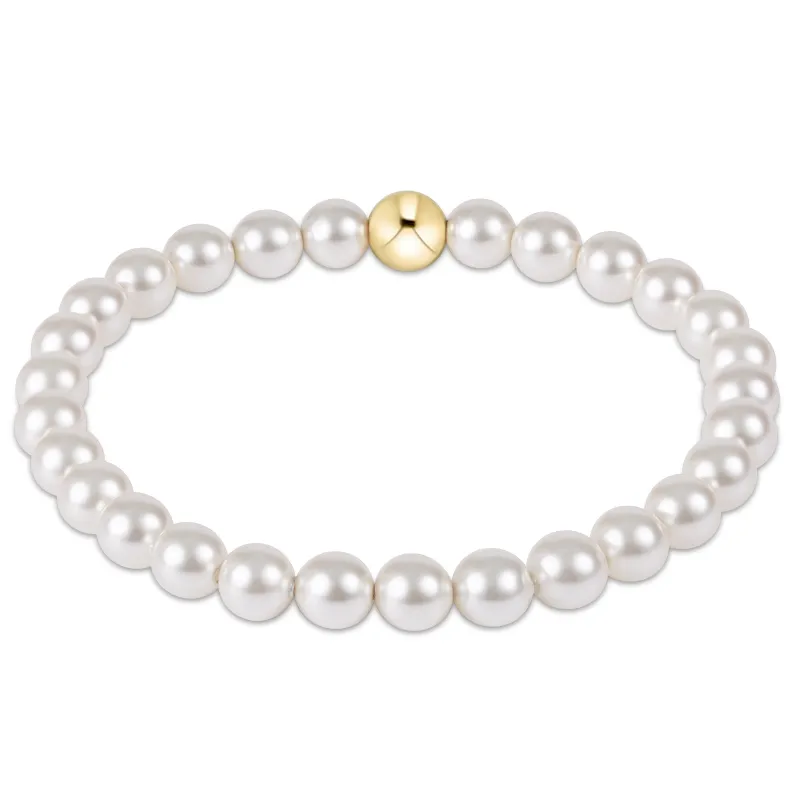 classic pearl 6mm bead bracelet sold by enewton