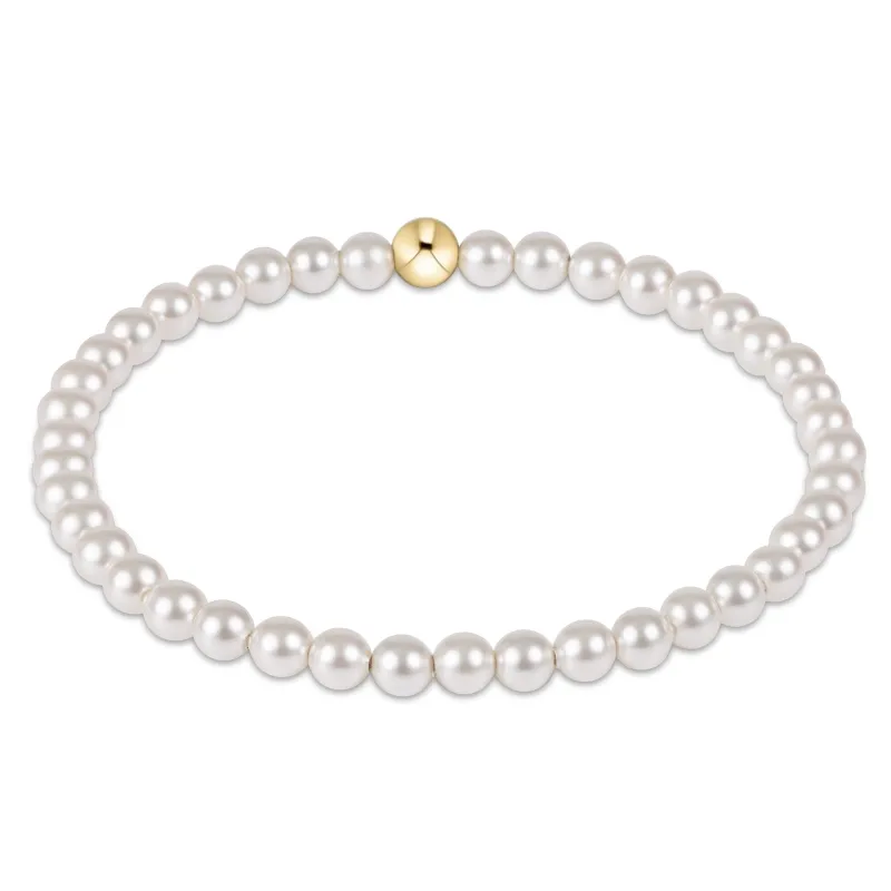classic pearl 4mm bead bracelet sold by enewton