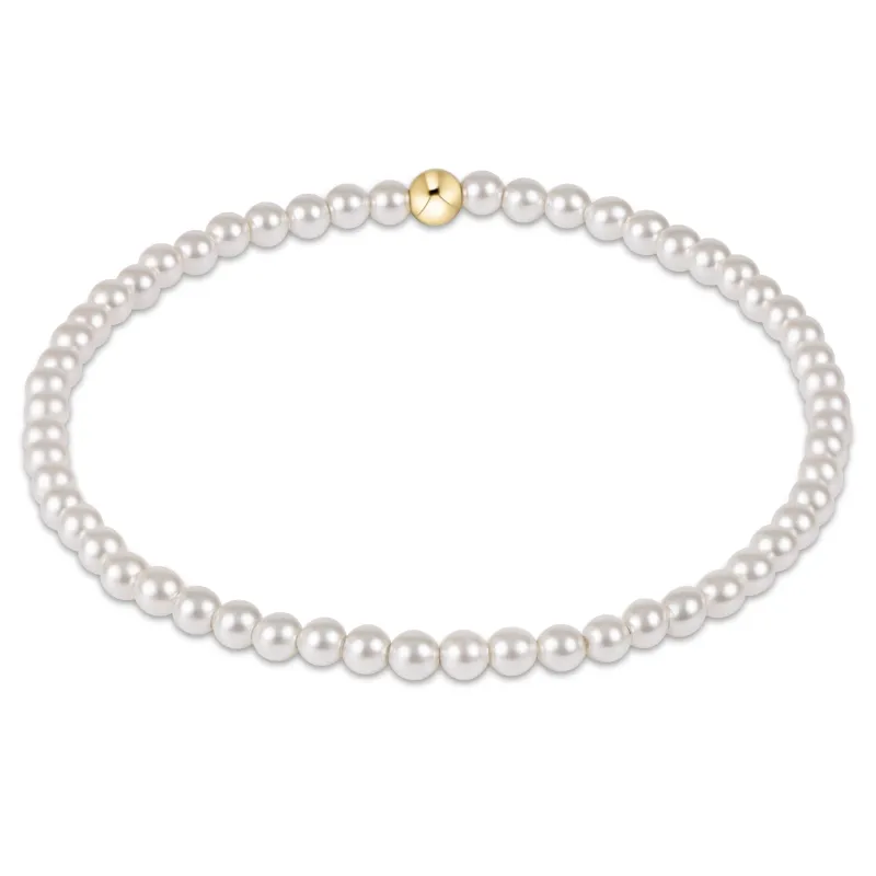 classic pearl 3mm bead bracelet sold by enewton