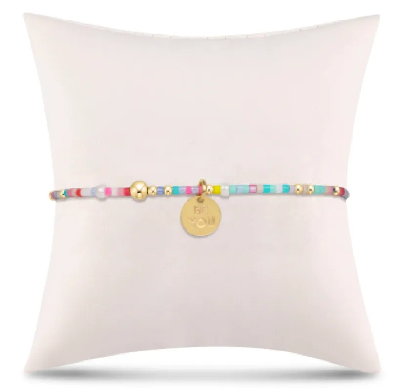 egirl Hope Unwritten Bracelet - Hot Mess - be you. Small Gold Disc sold by enewton