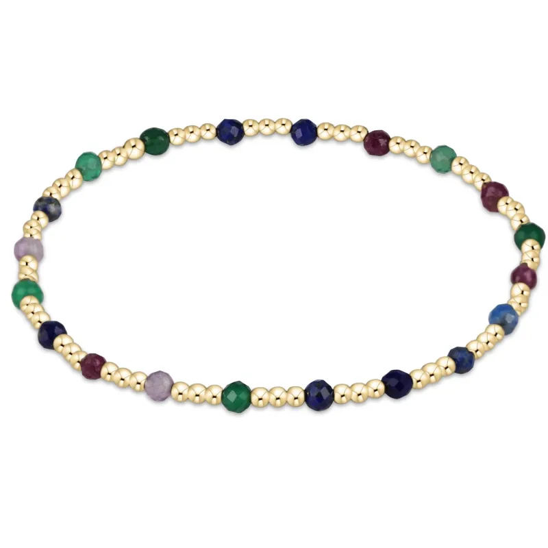 Gemstone Gold Sincerity Pattern 3mm Bead Bracelet - Hot Mess FW25 sold by enewton